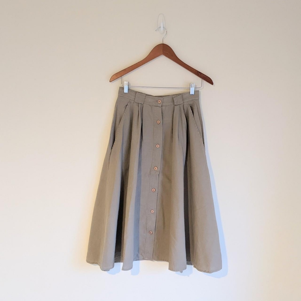Vintage 70s Front Button Prairie Skirt
